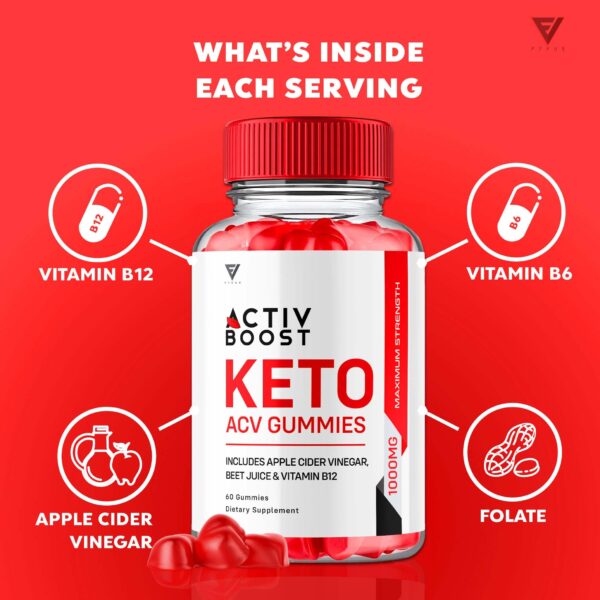 Activ Boost gomitas Keto ACV vitamina soporte cetogénico 4