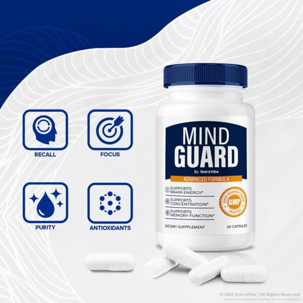 Cápsulas para enfoque y concentración Mind Guard