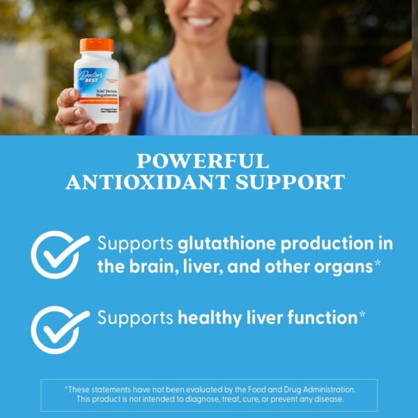 Frasco NAC Detox para salud hepática Doctors Best