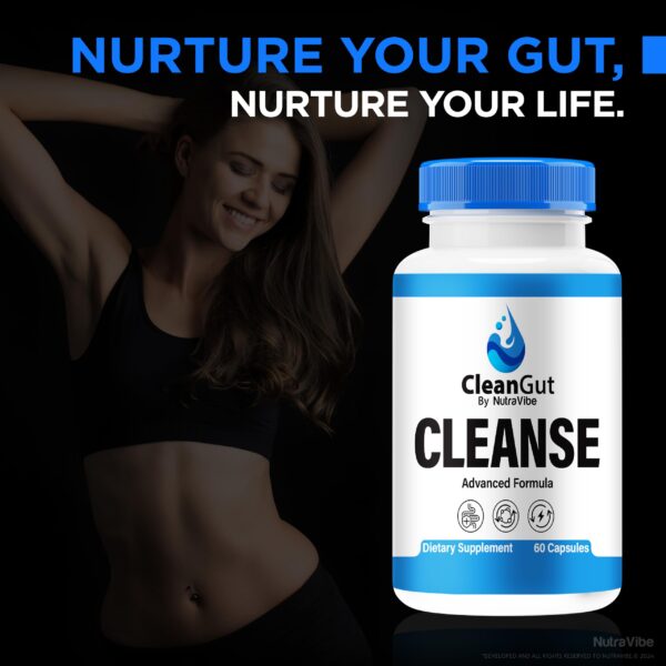 Caja de cápsulas CleanGut fórmula natural para bienestar