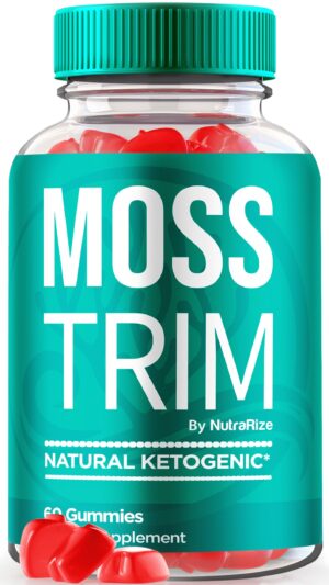 Gomitas Moss Trim Keto ACV paquete frontal con vinagre de sidra