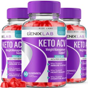 Paquete de 3 Genix Lab Keto ACV gomitas 180 unidades para pérdida de peso