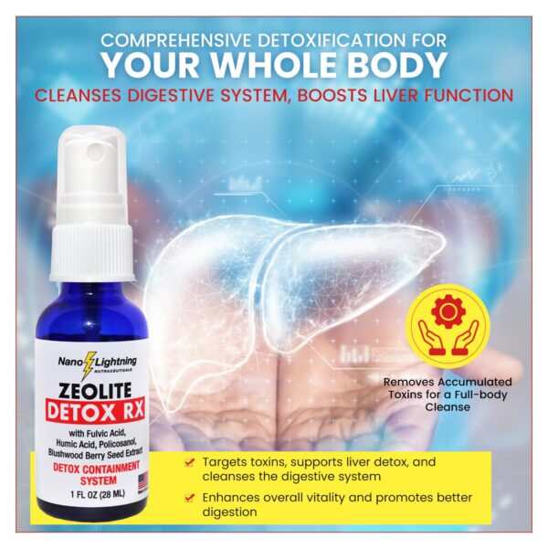 Zeolite Detox Rx suplemento detox caja lateral