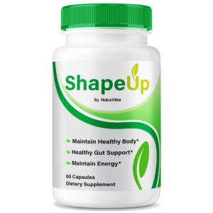 Frasco ShapeUp Capsules con etiqueta frontal