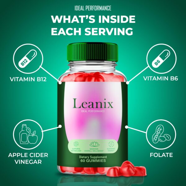 Version 1.0.0 Suplemento keto Leanix ACV Gummies paquete 5
