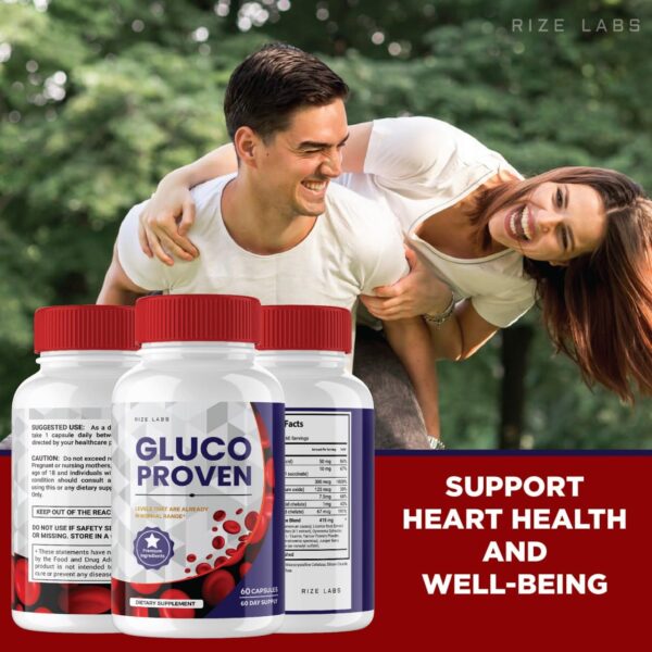 Rize labs suplemento Gluco Proven para soporte
