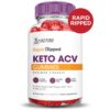 Detalle de gummies Keto ACV textura y forma