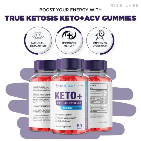 Empaque de gomitas True Ketosis para pérdida de peso y energía
