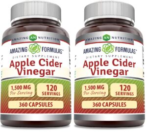 Capsulas Vinagre Sidra Manzana 1500 mg - Amazing Formulas