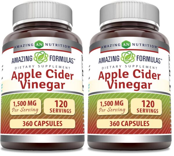 Capsulas Vinagre Sidra Manzana 1500 mg - Amazing Formulas