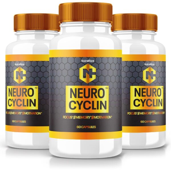 Paquete de 3 cápsulas Neuro Cyclin soporte cognitivo y memoria