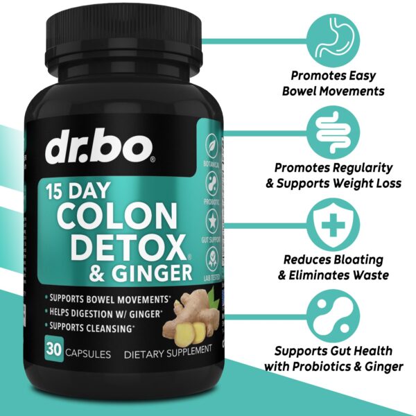 Suplemento detox colon riñón hígado apoyo jengibre natural