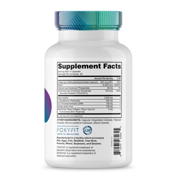 Detalle de ingredientes NutraOne Weightloss