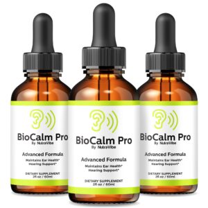 Botella BioCalm Pro gotas líquidas para apoyo auditivo