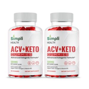 Paquete de 2 gomitas Gold Nutra Simpli Health ACV Keto máxima fuerza