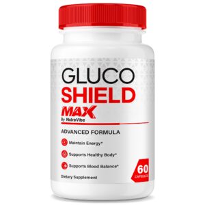 Botella de Gluco Shield Max suplemento natural vitalidad y circulación