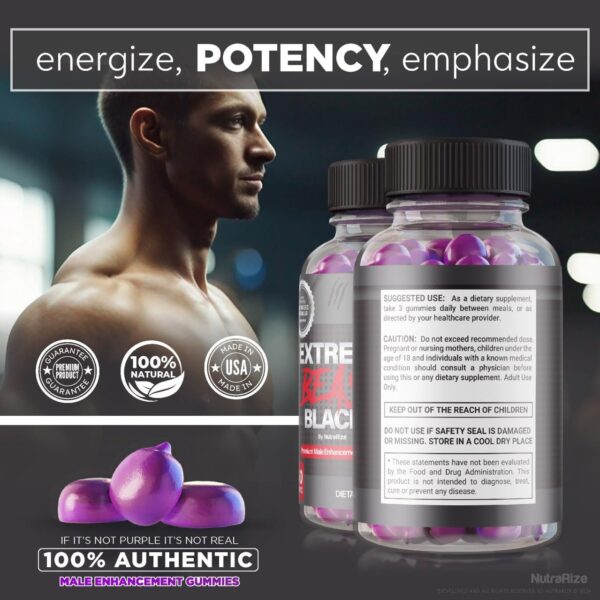 Gomitas Extreme Beast Black suplemento para máxima resistencia