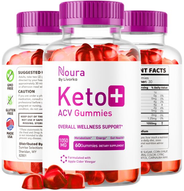 Frasco gominolas Noura Keto para dieta cetogénica natural