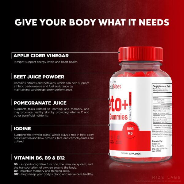 Gomitas naturales Keto Bites ACV para salud y control peso