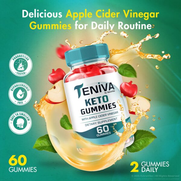 Gomitas para estilo de vida activo Teniva Keto en paquete de 5