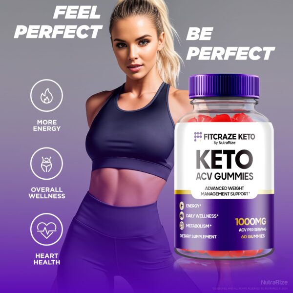 Frasco de gomitas Fit Craze Keto ACV 1000MG