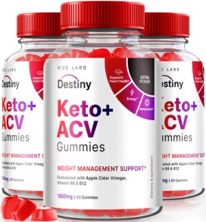 Paquete rize labs Destiny Keto Gummies ACV 180 gomitas