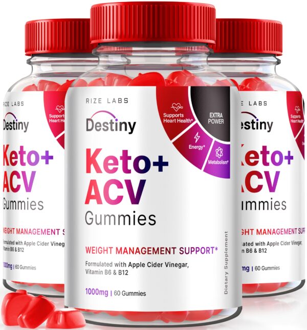 Paquete rize labs Destiny Keto Gummies ACV 180 gomitas
