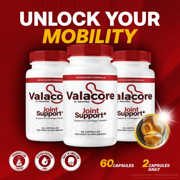 Suplemento Valacore para movimientos suaves y confort articular