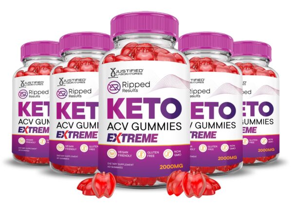 Paquete 5 Ripped Results Keto ACV Gummies 2000mg