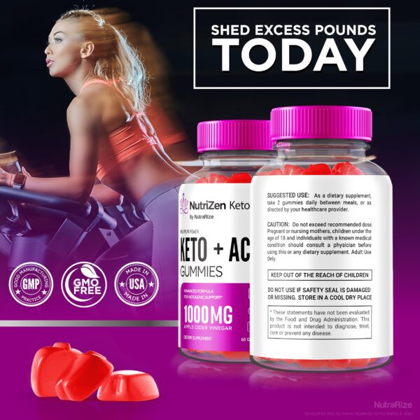 Nutrizen Keto ACV gomitas comidas diarias apoyo cetogénico