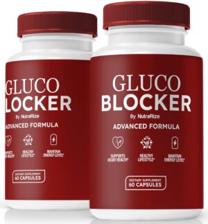 Paquete doble cápsulas GlucoBlocker NutraRize Fórmula Premium