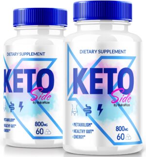 Frasco de cápsulas KetoSide suplemento natural para estilo activo