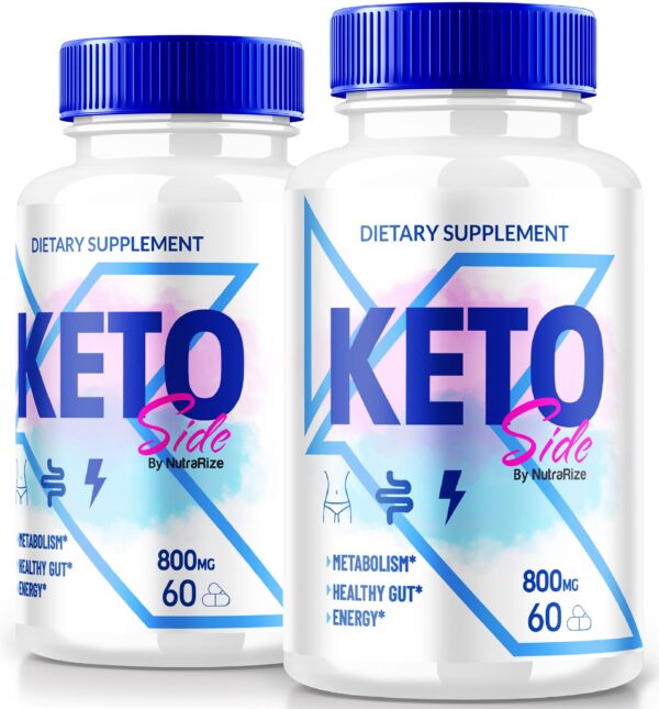 Frasco de cápsulas KetoSide suplemento natural para estilo activo