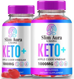 Paquete de 2 gomitas Slim Aura Keto ACV para pérdida de peso