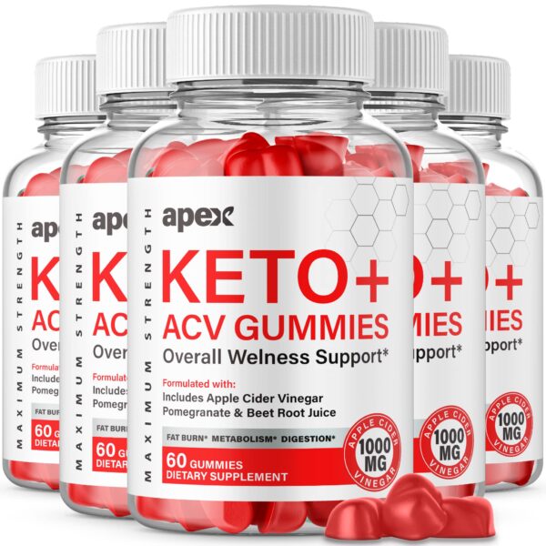 Apex Keto Gummies botella 300 gomitas vinagre de sidra de manzana