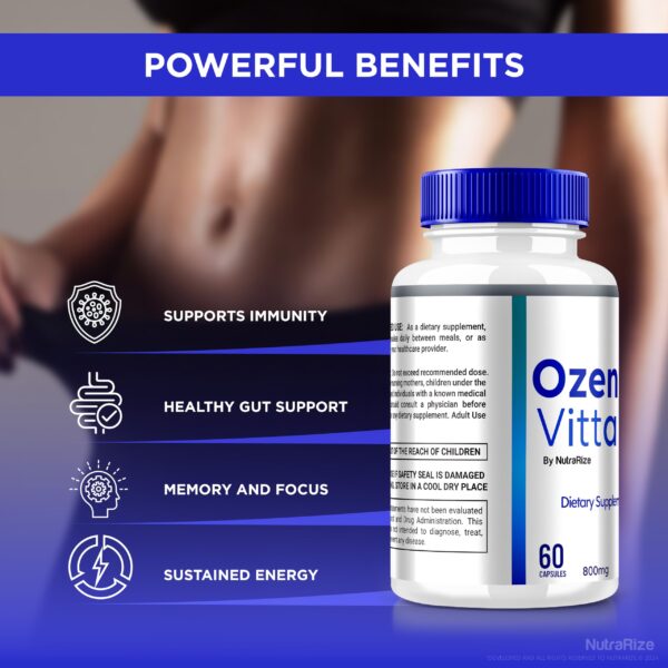 Cápsulas naturales Ozen Vitta apoyo bienestar corporal