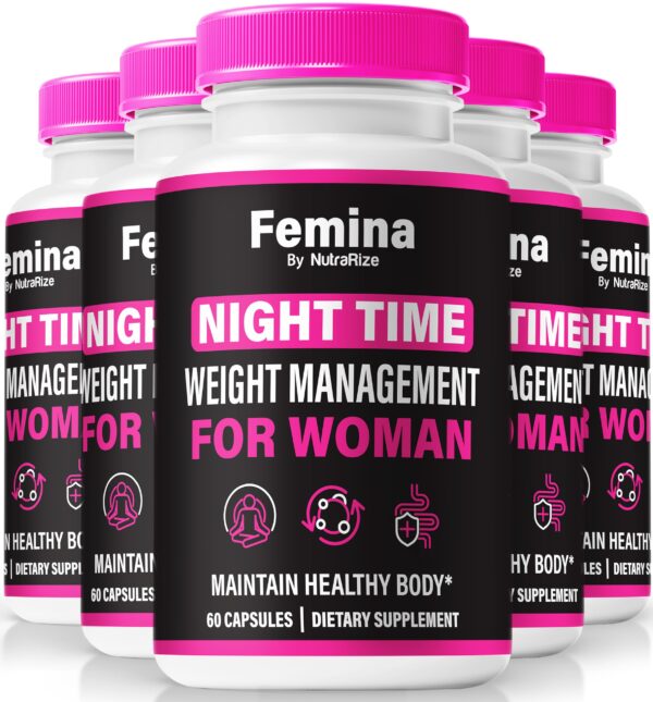 Paquete de 5 cápsulas Femina nocturnas para mujeres