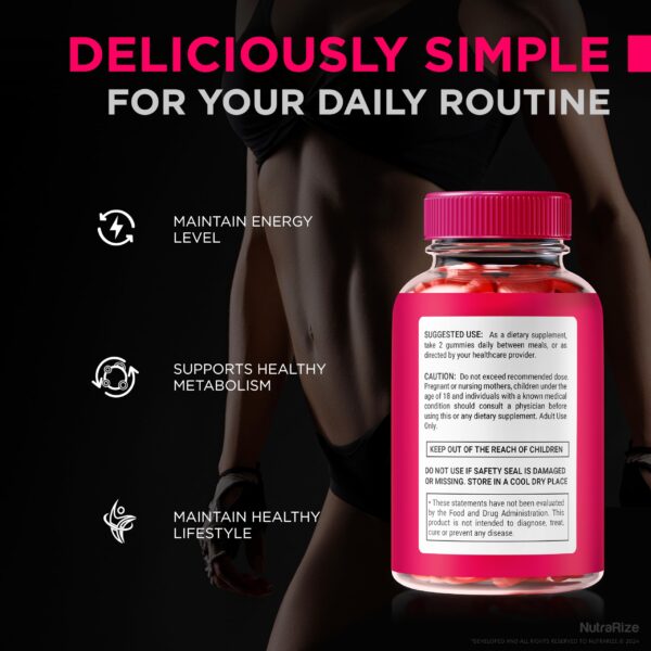 Etiqueta frente suplemento Lipo Bites NutraRize con ACV