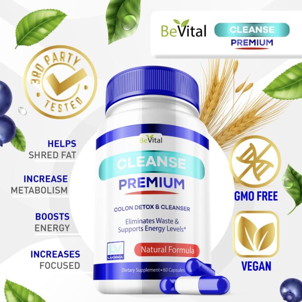 Cápsulas Bevital Cleanse limpieza intestinal premium