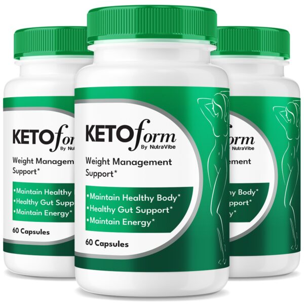 Frascos de NutraVibe Keto Form suplemento para apoyo keto