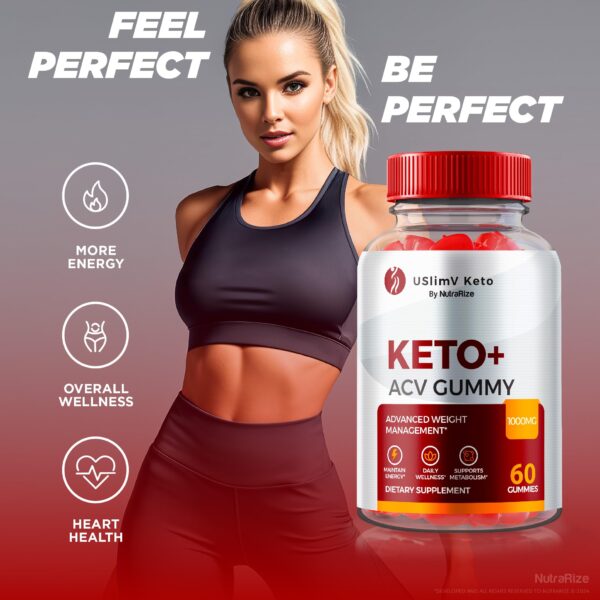 Suplemento USlim V Keto ACV gomitas de vinagre de manzana