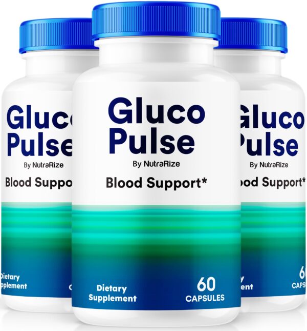Paquete de 3 cápsulas Gluco Pulse para soporte natural de salud