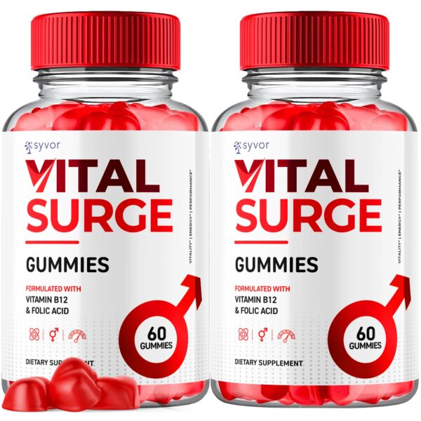 Paquete de 2 gomitas Vital Surge suplemento detox para hombres 120 unidades
