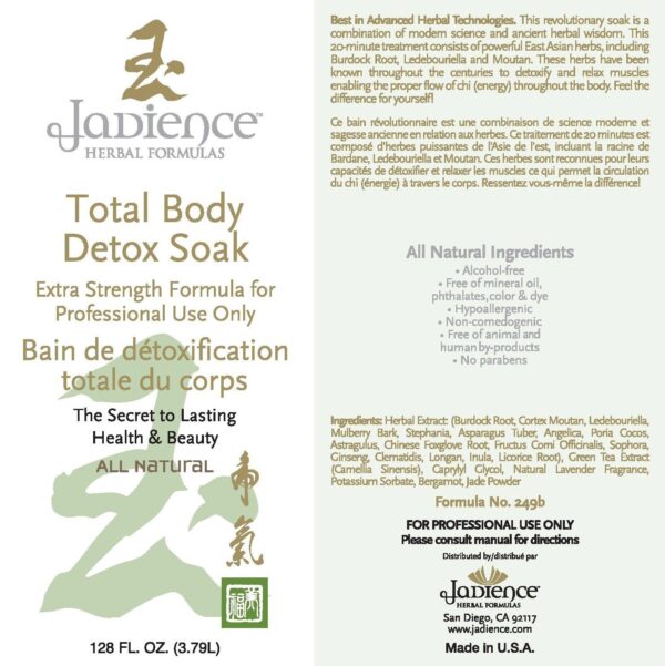 Envase baño detox natural para relajación y salud orgánica