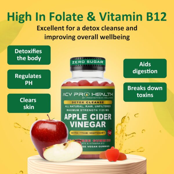 Detalle gomitas detox ACV sin azúcar bajo en carbohidratos