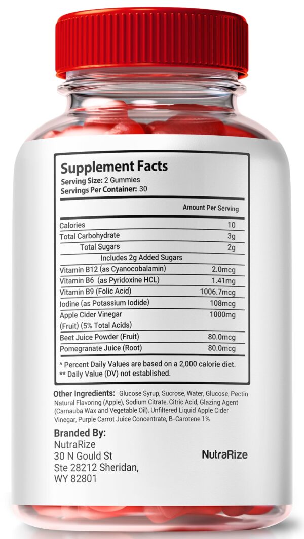 Frasco gomitas Quick Fire Keto ACV sabor natural