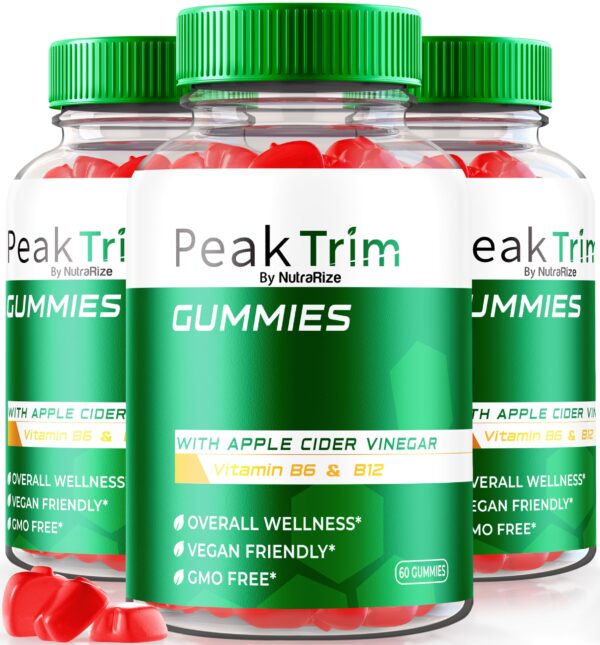 Paquete de gomitas Peak Trim Keto ACV 3 unidades 60 piezas cada una