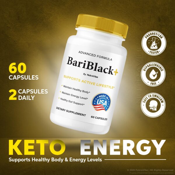 Cápsulas BariBlack+ en envase de 60