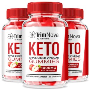 Paquete de tres botellas de gomitas Trim Nova Keto ACV