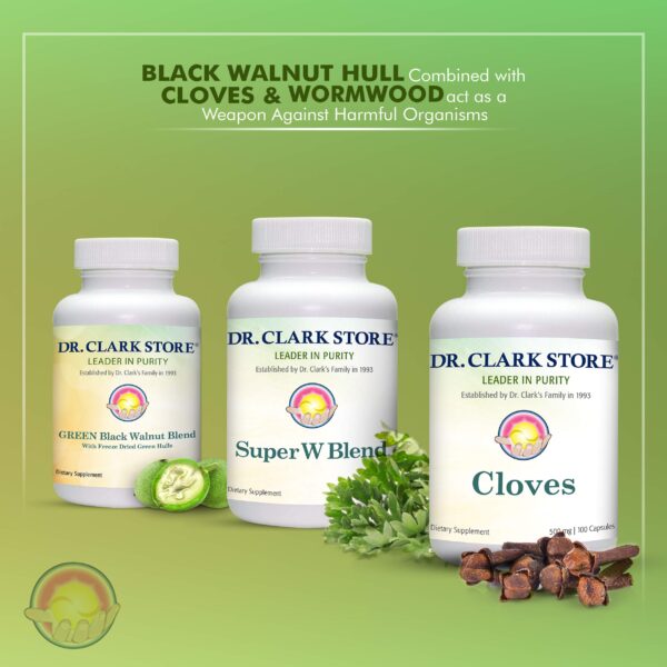 Kit limpieza intestinal visible con ingredientes Dr Clark Store